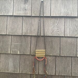 Free People Wood Tassel String Necklace